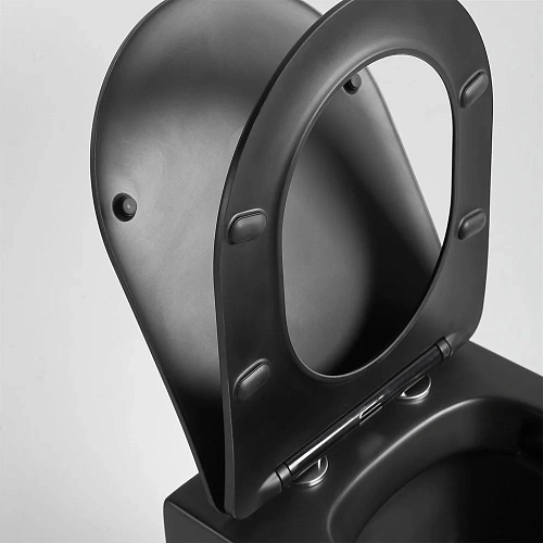 Унитаз подвесной Vincea Piatti VT1-11SMB, цвет черный матовый, ультратонкое soft-close сиденье Унитаз подвесной Vincea Piatti VT1-11SMB, цвет черный матовый, ультратонкое soft-close сиденье
