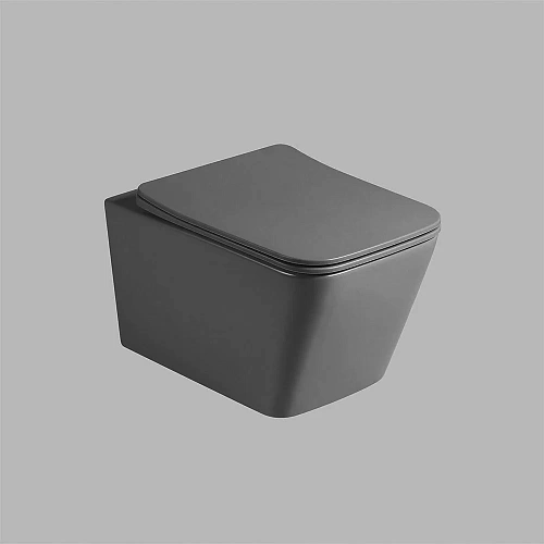 Унитаз подвесной Vincea Q-Line VT1-12MA безободковый, цвет антрацит мат., ультратонкое soft close си Унитаз подвесной Vincea Q-Line VT1-12MA безободковый, цвет антрацит мат., ультратонкое soft close си