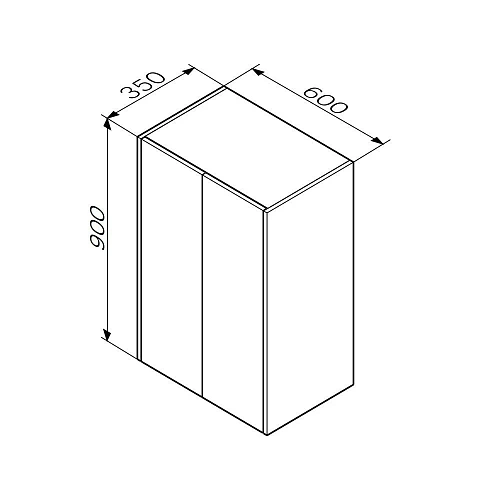 Шкаф AM.PM Func M8FCH06029WM 60 см высота 900мм, белый матовый Шкаф AM.PM Func M8FCH06029WM 60 см высота 900мм, белый матовый