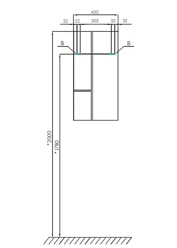 Шкаф Aquaton Мишель дуб рустикальный, фьорд 1A243903MIX30 Шкаф Aquaton Мишель дуб рустикальный, фьорд 1A243903MIX30