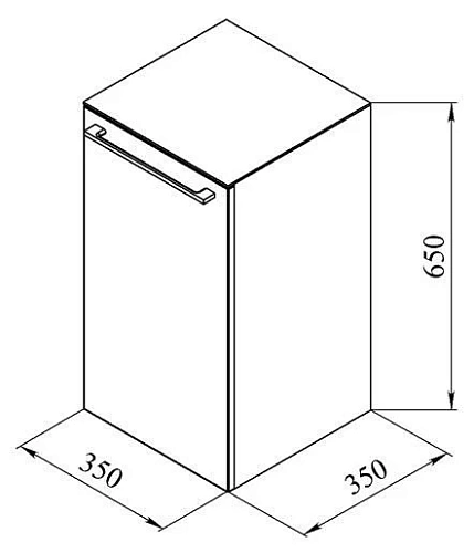 Шкаф De Aqua Токката 35 бежевый, с бельевой корзиной 00168466 Шкаф De Aqua Токката 35 бежевый, с бельевой корзиной 00168466