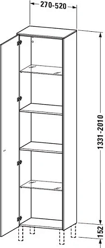 Шкаф Duravit Brioso BR1342L1052 Европейский дуб Шкаф Duravit Brioso BR1342L1052 Европейский дуб