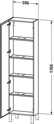 Шкаф Duravit L-Cube LC1171L2222 50 см белый глянцевый Шкаф Duravit L-Cube LC1171L2222 50 см белый глянцевый