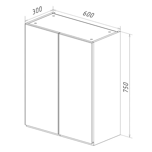Шкаф Lemark VEON 60 см подвесной, белый LM01V60SH Шкаф Lemark VEON 60 см подвесной, белый LM01V60SH