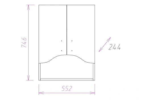 Шкаф Onika АРКА 55 305501 Шкаф Onika АРКА 55 305501