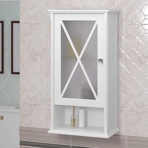 Шкаф Opadiris Палермо 46 подвесной, одностворчатый, белый матовый, левый 00-00007337 Шкаф Opadiris Палермо 46 подвесной, одностворчатый, белый матовый, левый 00-00007337