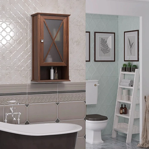 Шкаф Opadiris Палермо 46 подвесной, одностворчатый, светлый орех, правый, левый 00-00007335 Шкаф Opadiris Палермо 46 подвесной, одностворчатый, светлый орех, правый, левый 00-00007335