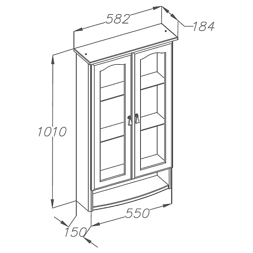 Шкаф Opadiris Риспекто подвесной, двухстворчатый, слоновая кость, с матовым стеклом 00-00006077 Шкаф Opadiris Риспекто подвесной, двухстворчатый, слоновая кость, с матовым стеклом 00-00006077