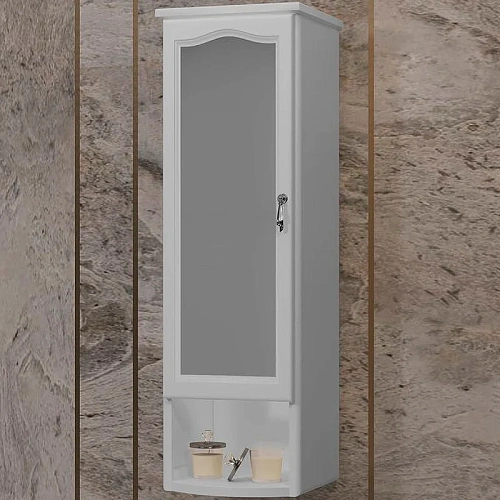 Шкаф Opadiris Риспекто подвесной, одностворчатый, белый матовый, левый, с матовым стеклом 00-00006080 Шкаф Opadiris Риспекто подвесной, одностворчатый, белый матовый, левый, с матовым стеклом 00-00006080