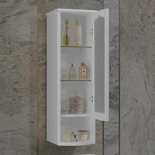 Шкаф Opadiris Риспекто подвесной, одностворчатый, белый матовый, правый, с матовым стеклом 00-00006082 Шкаф Opadiris Риспекто подвесной, одностворчатый, белый матовый, правый, с матовым стеклом 00-00006082