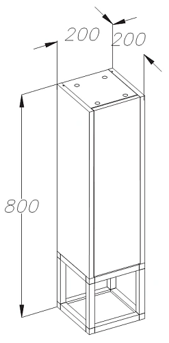 Шкаф Opadiris Треви 20 серый/матовый антрацит (петли справа) trevi-shkaf-r Шкаф Opadiris Треви 20 серый/матовый антрацит (петли справа) trevi-shkaf-r