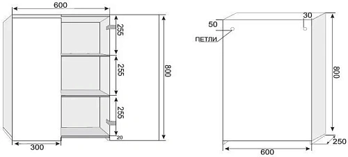 Шкаф Style Line Атлантика 800х600, антискрейч СС-00002224 Шкаф Style Line Атлантика 800х600, антискрейч СС-00002224