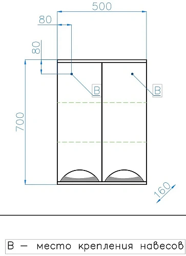 Шкаф Style Line Жасмин 50 см двустворчатый ЛС-00000643 Шкаф Style Line Жасмин 50 см двустворчатый ЛС-00000643