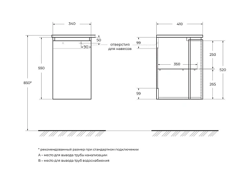 Шкаф VAGUE CEZARES 54849 Rovere sbiancato 340x410 подвесной Шкаф VAGUE CEZARES 54849 Rovere sbiancato 340x410 подвесной