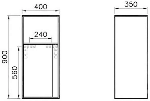 Шкаф Vitra Metropole 58208 40 см сливовое дерево, фасад черное акриловое стекло, левый Шкаф Vitra Metropole 58208 40 см сливовое дерево, фасад черное акриловое стекло, левый