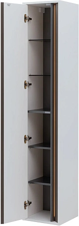 Шкаф-пенал Allen Brau Activity 35 1.34001.WM R белый матовый/черный брашированный Шкаф-пенал Allen Brau Activity 35 1.34001.WM R белый матовый/черный брашированный