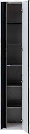 Шкаф-пенал Allen Brau Activity 35 1.34002.WM L белый матовый/черный брашированный Шкаф-пенал Allen Brau Activity 35 1.34002.WM L белый матовый/черный брашированный