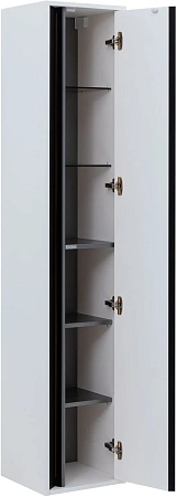 Шкаф-пенал Allen Brau Activity 35 1.34002.WM L белый матовый/черный брашированный Шкаф-пенал Allen Brau Activity 35 1.34002.WM L белый матовый/черный брашированный