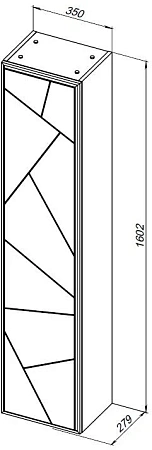 Шкаф-пенал Allen Brau Paris 35 1.360005.PWM папирус матовый Шкаф-пенал Allen Brau Paris 35 1.360005.PWM папирус матовый