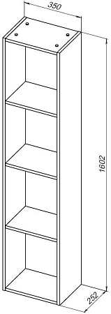 Шкаф-пенал Allen Brau Paris 35 1.360006.AM антрацит матовый Шкаф-пенал Allen Brau Paris 35 1.360006.AM антрацит матовый