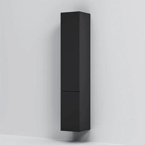 Шкаф-пенал AM.PM Gem M90CHR0306BM подвесной, правый, 30 см, push-to-open, черный матовый Шкаф-пенал AM.PM Gem M90CHR0306BM подвесной, правый, 30 см, push-to-open, черный матовый