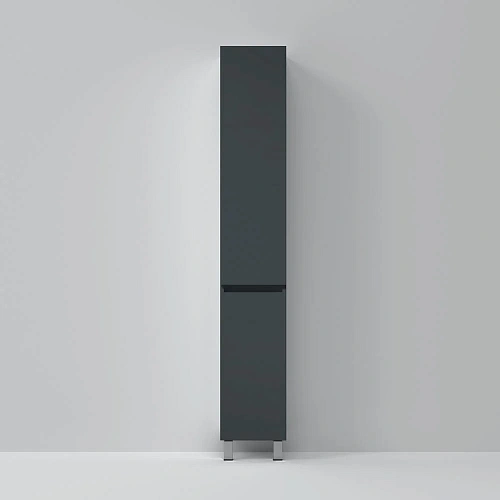 Шкаф-пенал AM.PM Gem S M91CSR0306GM напольный, правый, 30 см, графит матовый Шкаф-пенал AM.PM Gem S M91CSR0306GM напольный, правый, 30 см, графит матовый