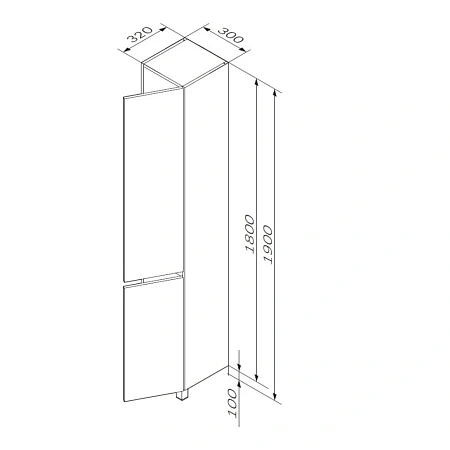 Шкаф-пенал AM.PM Gem S M91CSR0306OF напольный, правый, 30 см, светлый дуб Шкаф-пенал AM.PM Gem S M91CSR0306OF напольный, правый, 30 см, светлый дуб