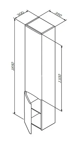 Шкаф-пенал Am.Pm Like L белый, венге 35 см подвесной M80CHL0356VF Шкаф-пенал Am.Pm Like L белый, венге 35 см подвесной M80CHL0356VF