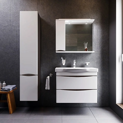 Шкаф-пенал AM.PM Like M80CHR0356VF подвесной 35 см, правый, венге/белый глянец Шкаф-пенал AM.PM Like M80CHR0356VF подвесной 35 см, правый, венге/белый глянец