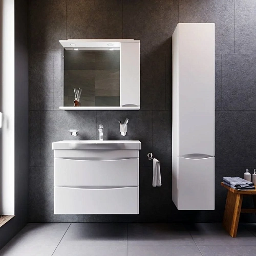 Шкаф-пенал AM.PM Like M80CHR0356WG подвесной, правый, 35 см, белый Шкаф-пенал AM.PM Like M80CHR0356WG подвесной, правый, 35 см, белый