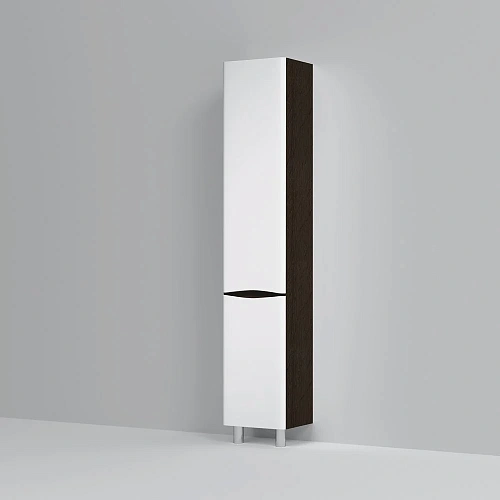 Шкаф-пенал AM.PM Like M80CSR0356VF напольный 35 см, правый, венге/белый глянец Шкаф-пенал AM.PM Like M80CSR0356VF напольный 35 см, правый, венге/белый глянец