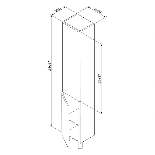 Шкаф-пенал AM.PM Like M80CSR0356WG напольный, правый, 35 см, белый Шкаф-пенал AM.PM Like M80CSR0356WG напольный, правый, 35 см, белый