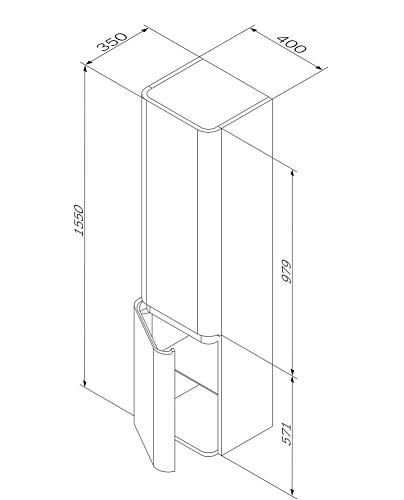 Шкаф-пенал Am.Pm Sensation M30CHL0406AG 40 см левый антрацит Шкаф-пенал Am.Pm Sensation M30CHL0406AG 40 см левый антрацит