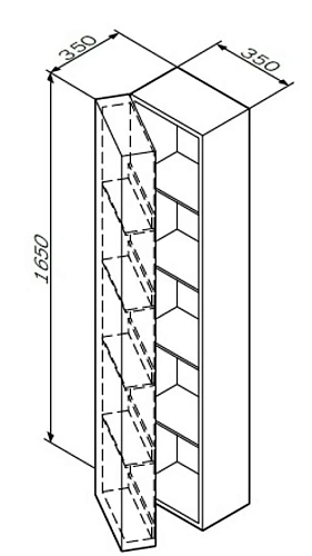 Шкаф-пенал AM.PM Spirit 2.0 M70ACHL0356WG подвесной, левый, белый глянец Шкаф-пенал AM.PM Spirit 2.0 M70ACHL0356WG подвесной, левый, белый глянец
