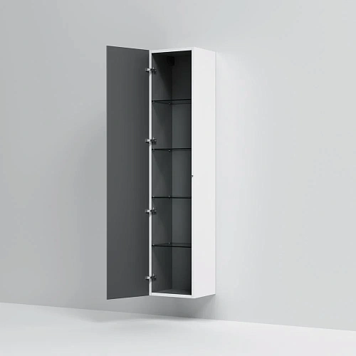 Шкаф-пенал AM.PM Spirit 2.0 M70ACHML0356WG подвесной 35 см, левый, белый глянец Шкаф-пенал AM.PM Spirit 2.0 M70ACHML0356WG подвесной 35 см, левый, белый глянец