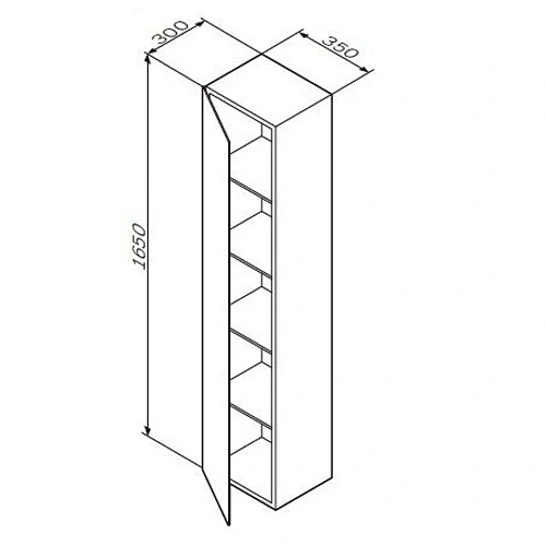 Шкаф-пенал AM.PM Spirit 2.0 M70ACHML0356WG подвесной 35 см, левый, белый глянец Шкаф-пенал AM.PM Spirit 2.0 M70ACHML0356WG подвесной 35 см, левый, белый глянец