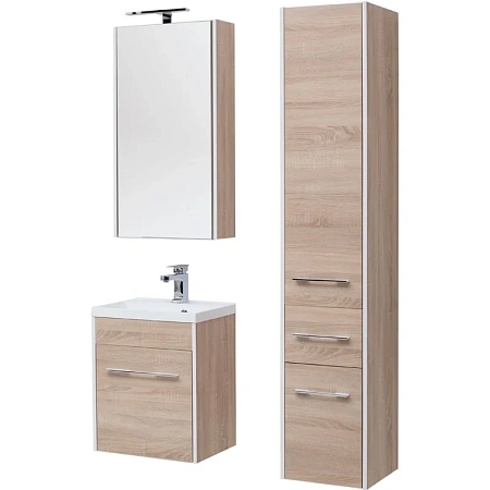 Шкаф-пенал Aquanet Августа 35 дуб сонома 00210017 Шкаф-пенал Aquanet Августа 35 дуб сонома 00210017