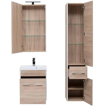 Шкаф-пенал Aquanet Августа 35 дуб сонома 00210017 Шкаф-пенал Aquanet Августа 35 дуб сонома 00210017