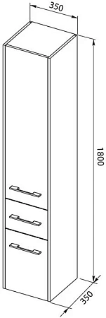 Шкаф-пенал Aquanet Августа 35 дуб сонома 00210017 Шкаф-пенал Aquanet Августа 35 дуб сонома 00210017