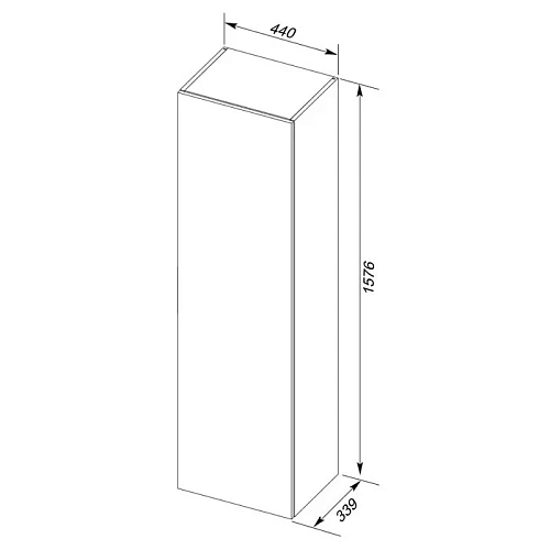 Шкаф-пенал Aquanet Алвита 40 серый антрацит 00183993 Шкаф-пенал Aquanet Алвита 40 серый антрацит 00183993