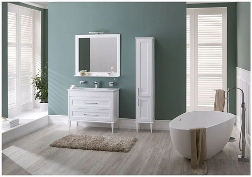 Шкаф-пенал Aquanet Бостон М 36 белый 00209681 Шкаф-пенал Aquanet Бостон М 36 белый 00209681