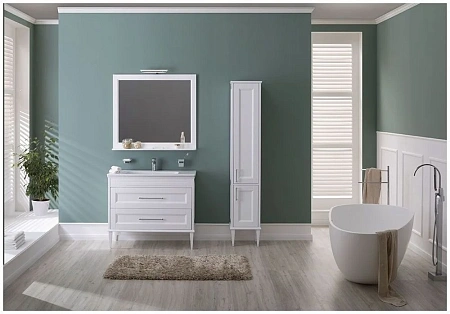 Шкаф-пенал Aquanet Бостон М 36 белый 00209681 Шкаф-пенал Aquanet Бостон М 36 белый 00209681