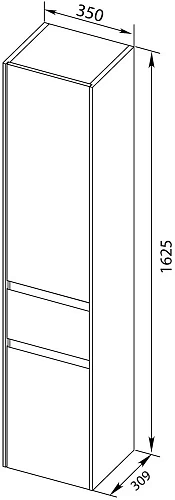 Шкаф-пенал Aquanet Бруклин 35 L белый глянец 00209827 Шкаф-пенал Aquanet Бруклин 35 L белый глянец 00209827