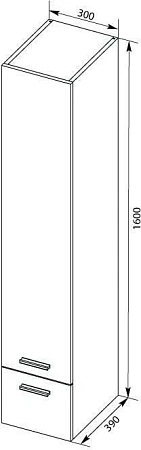 Шкаф-пенал Aquanet Верона 30 белый (подвесной) 00175390 Шкаф-пенал Aquanet Верона 30 белый (подвесной) 00175390