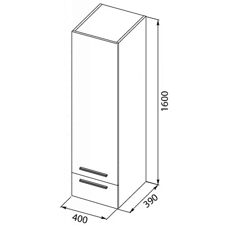 Шкаф-пенал Aquanet Верона 40 черный (подвесной) 00176673 Шкаф-пенал Aquanet Верона 40 черный (подвесной) 00176673