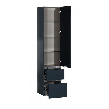 Шкаф-пенал Aquanet Виго 40 сине-серый 00183360 Шкаф-пенал Aquanet Виго 40 сине-серый 00183360