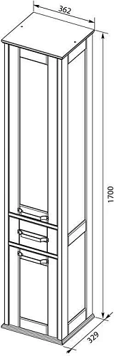 Шкаф-пенал Aquanet Денвер 36 R белый 00199214 Шкаф-пенал Aquanet Денвер 36 R белый 00199214