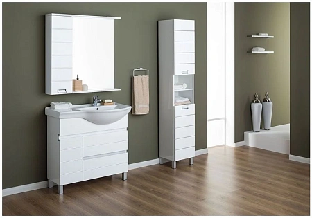 Шкаф-пенал Aquanet Доминика 35 белый 00170802 Шкаф-пенал Aquanet Доминика 35 белый 00170802