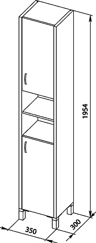 Шкаф-пенал Aquanet Донна 35 светлый дуб 00168934 Шкаф-пенал Aquanet Донна 35 светлый дуб 00168934