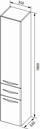Шкаф-пенал Aquanet Ирвин 35 R белый 00203983 Шкаф-пенал Aquanet Ирвин 35 R белый 00203983